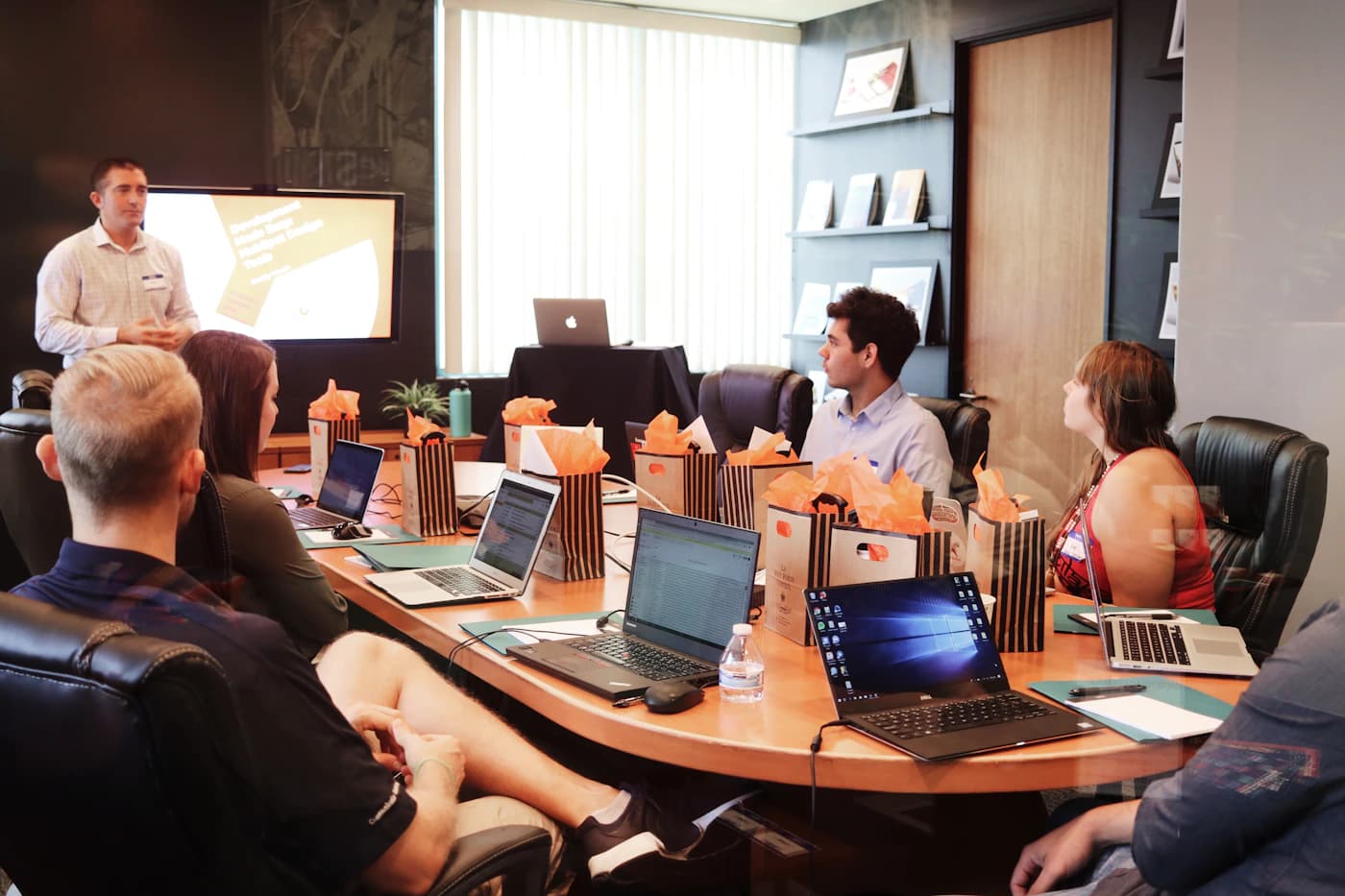 Agency creative team collaborating on a project